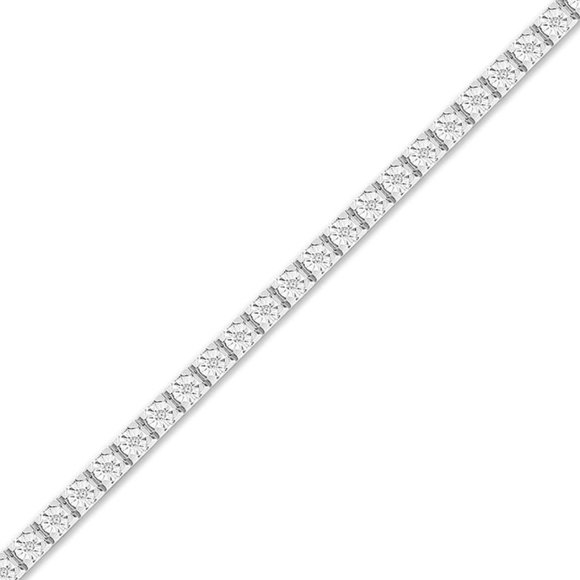 Kay Jewelers Round-Cut Diamond Tennis Bracelet 1/6 Ct 7.5” - Picture 7 of 8